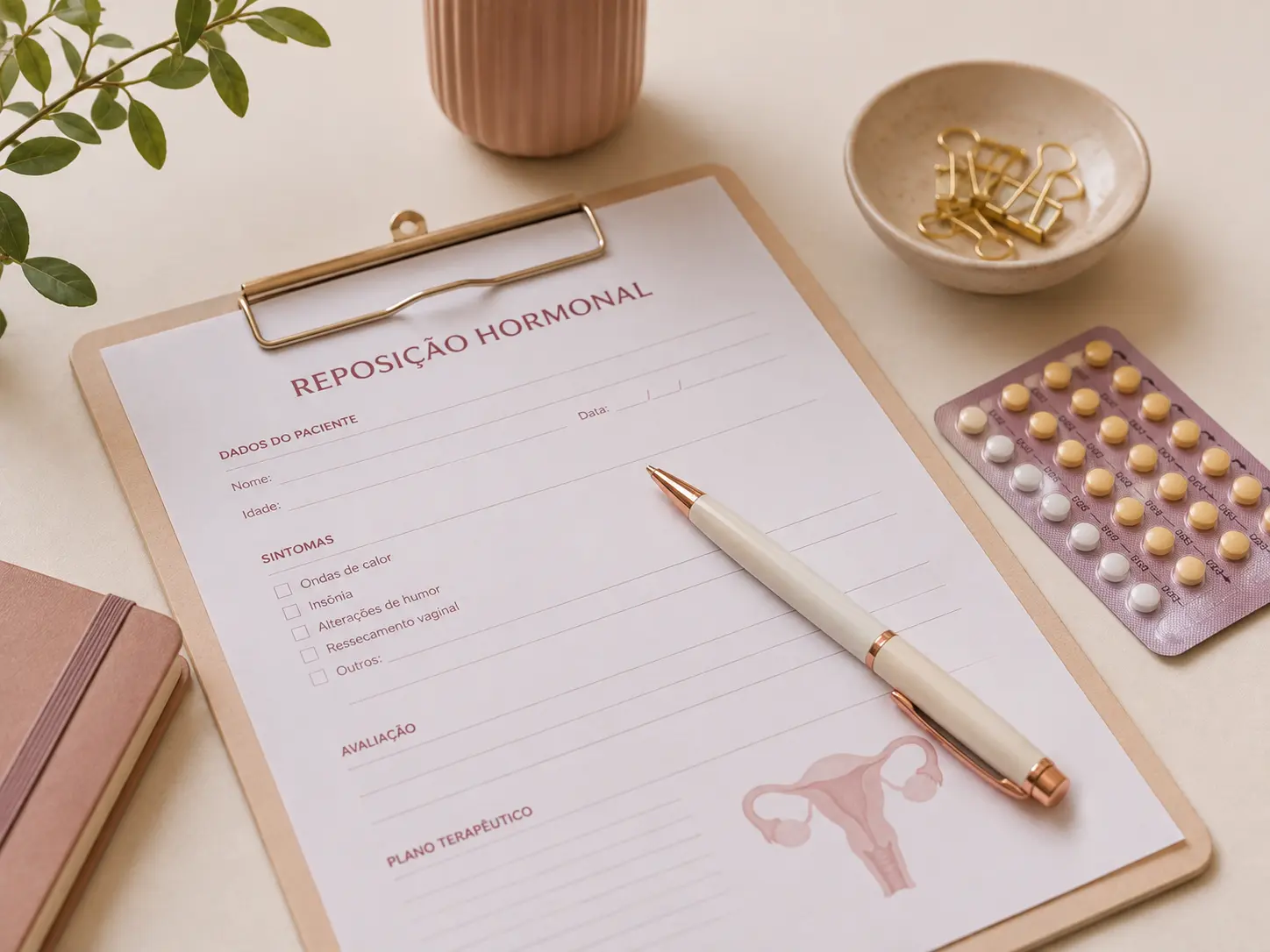 Avaliação para reposição hormonal na menopausa
